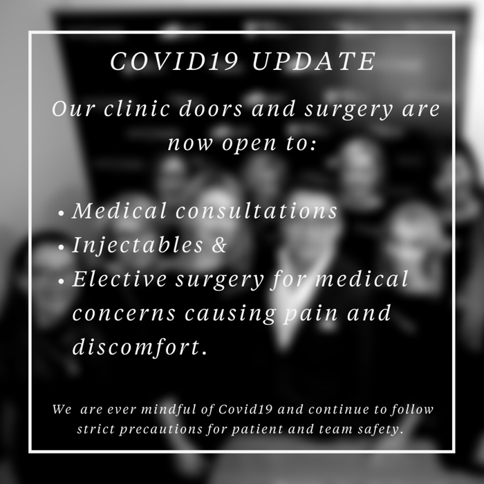 COVID19 UPDATE:  Partial Easing of Restrictions for Consultations, Surgery and Cosmetic Injectables in Queensland.